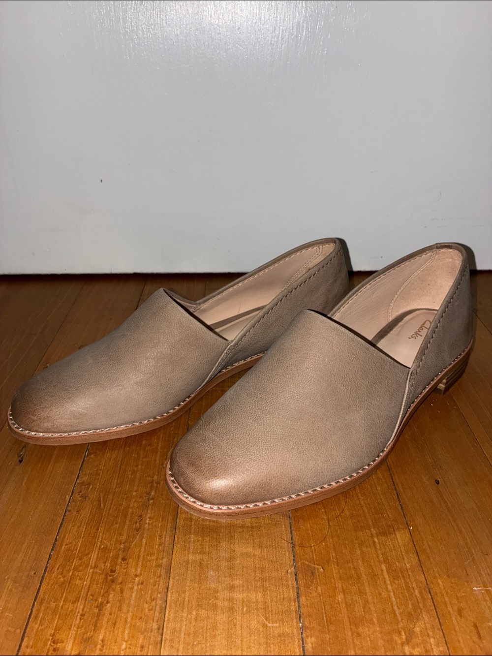 Clarks Women's Slip-On Loafers in Beige
